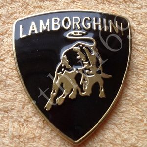 Lamborghini Aventador Huracan Silver Metal Emblem